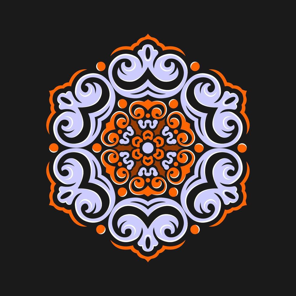 Mandala pattern art background free vector