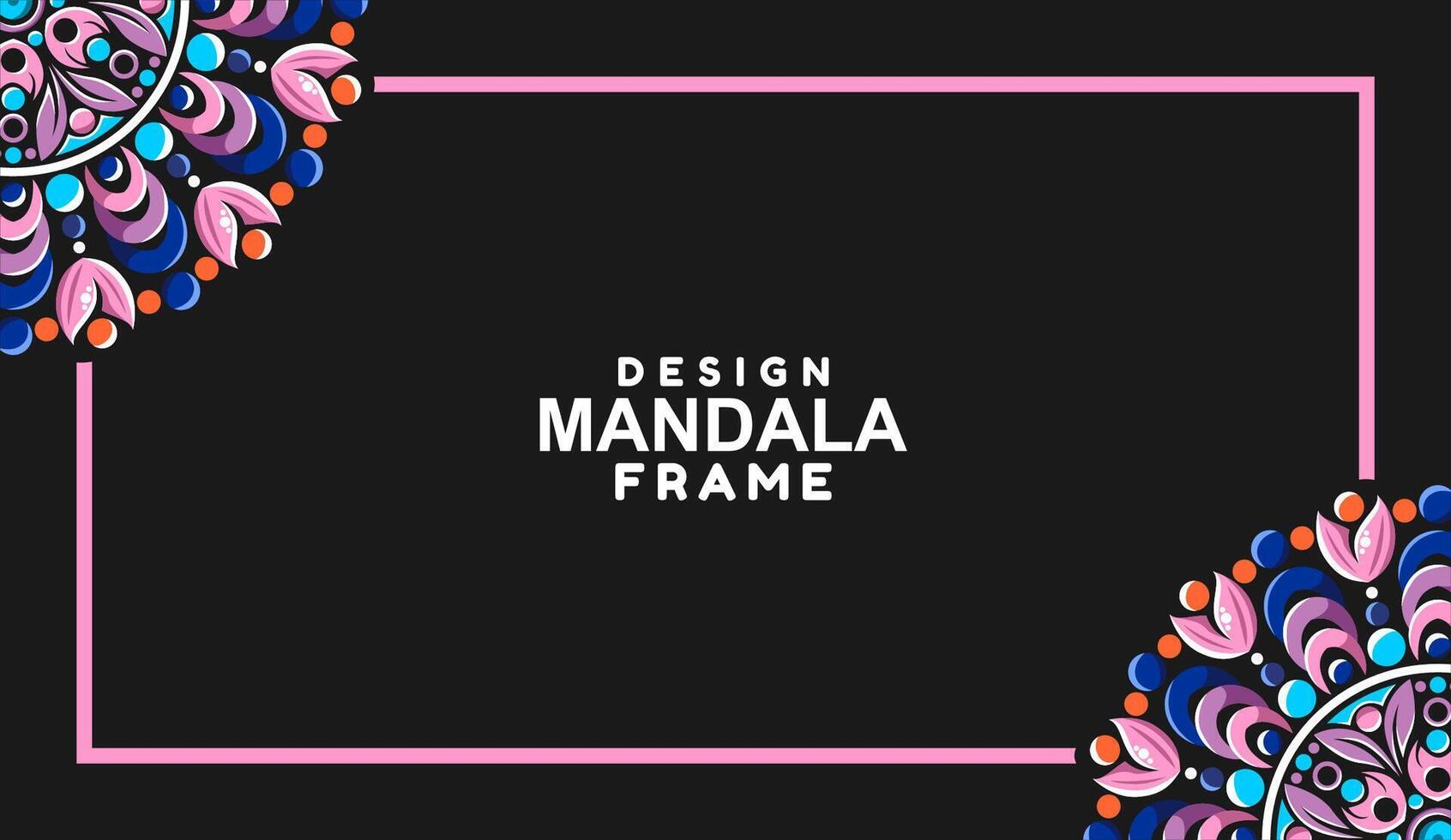 background with mandala frame Free Vector