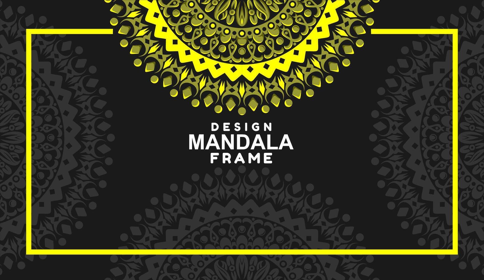 background with mandala frame Free Vector