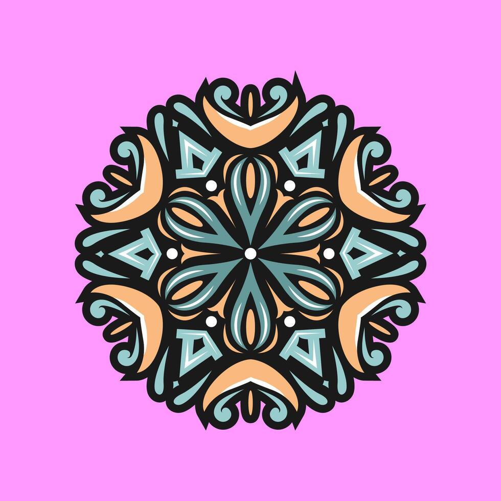 Mandala pattern art background free vector