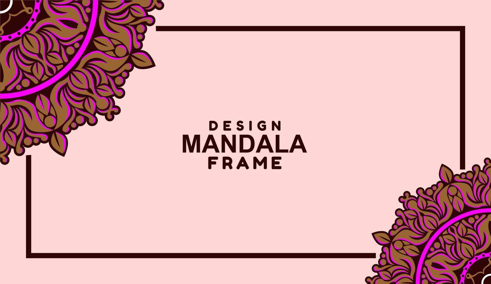 background with mandala frame Free Vector