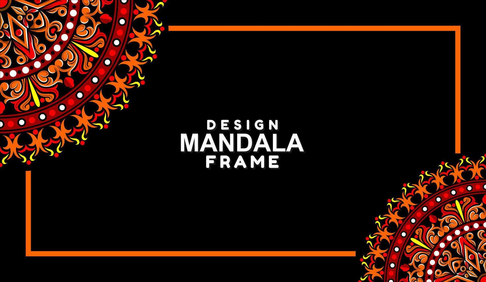 background with mandala frame Free Vector