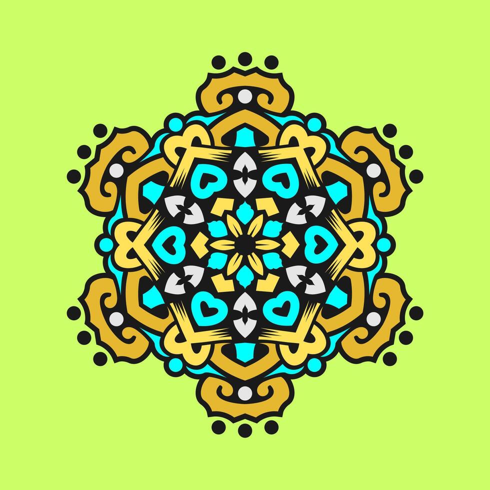 Mandala pattern art background free vector