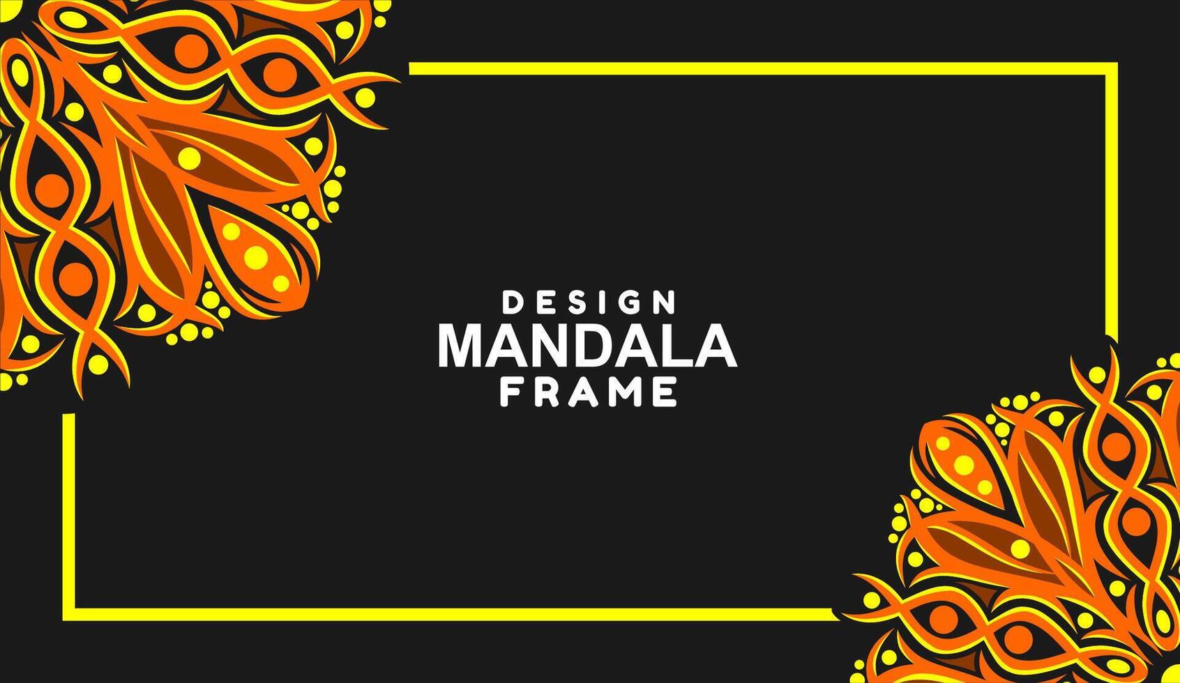 background with mandala frame Free Vector