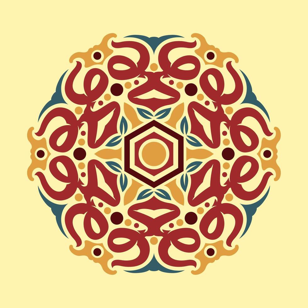 Mandala pattern art background free vector