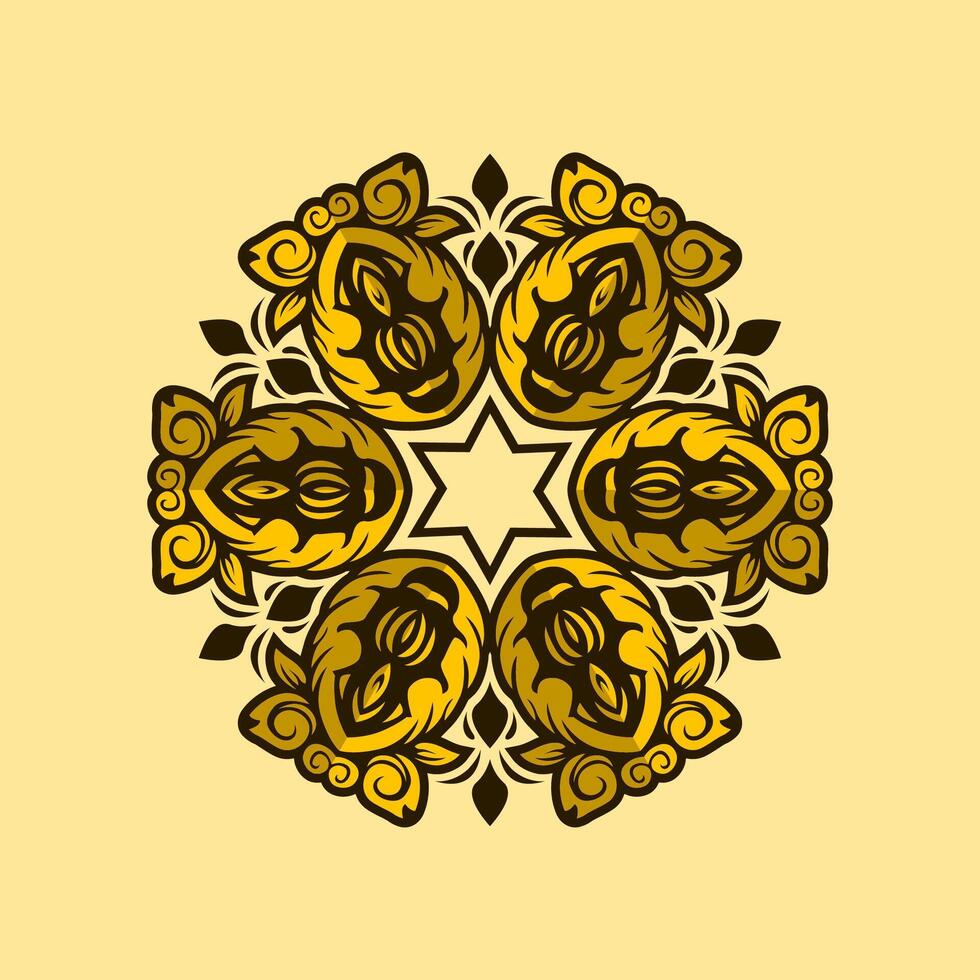 Mandala pattern art background free vector