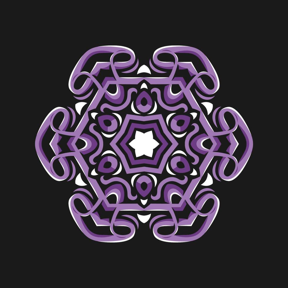 Mandala pattern art background free vector