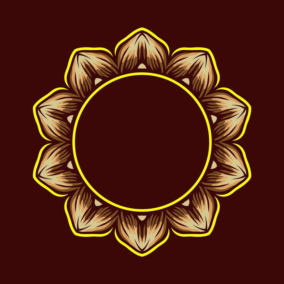 Mandala pattern art background free vector