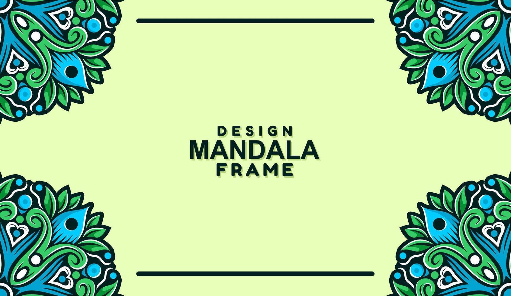 background with mandala frame Free Vector