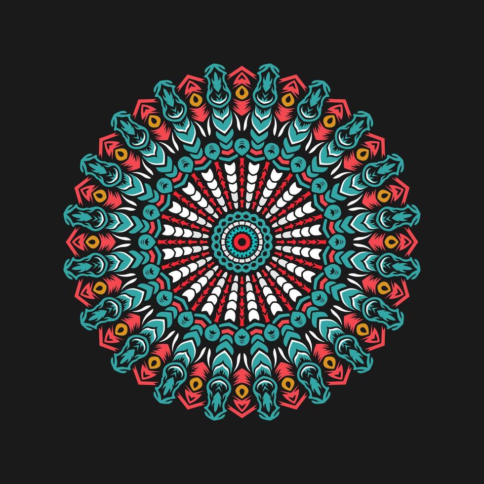Mandala pattern art background free vector