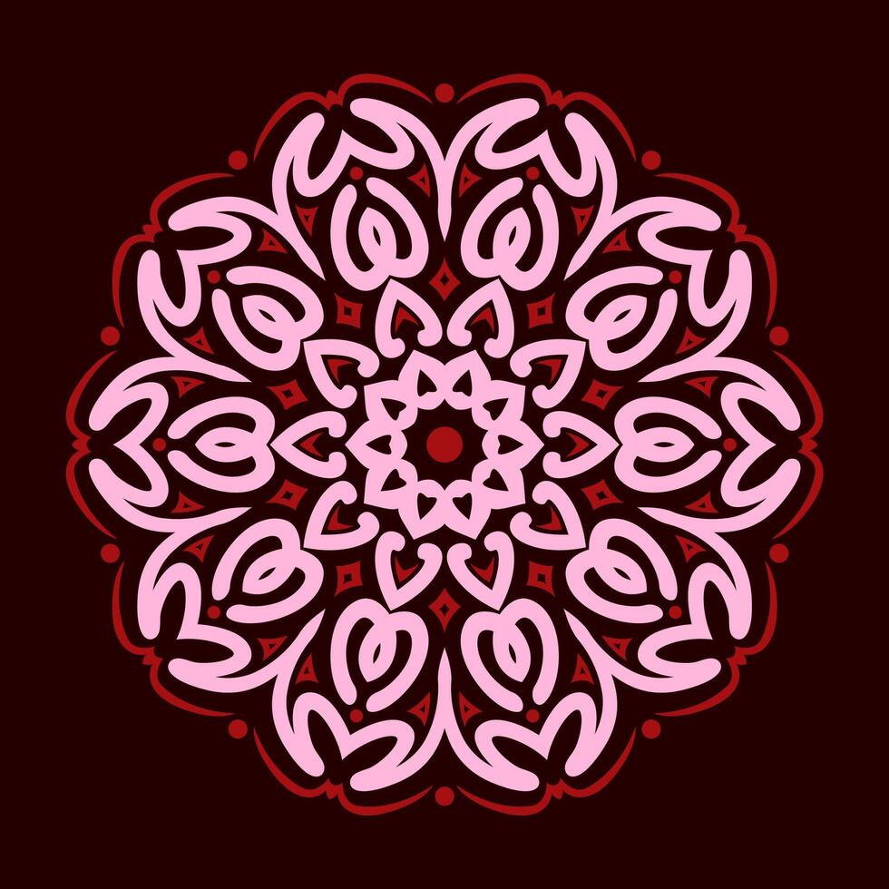 Mandala pattern art background free vector