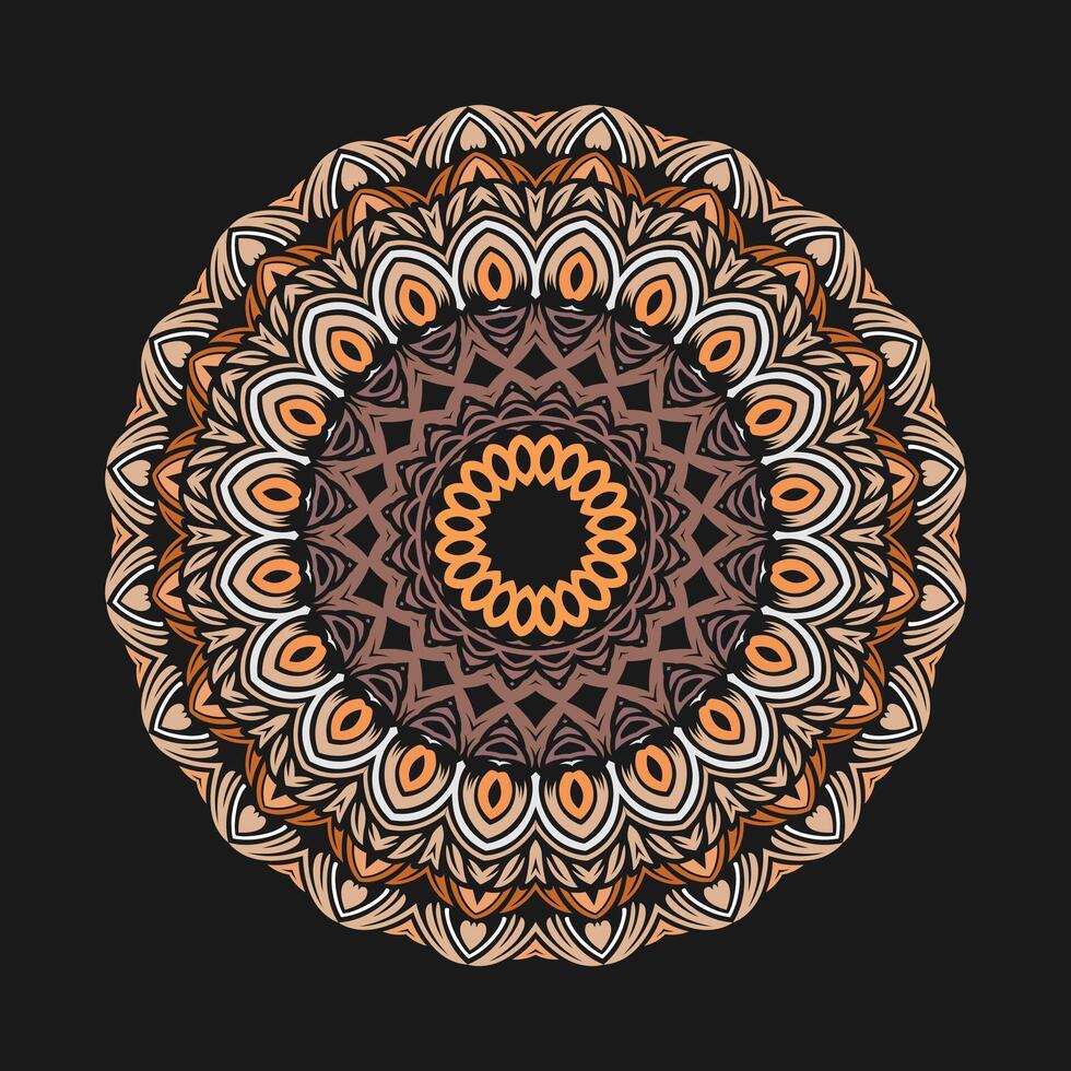 Mandala pattern art background free vector