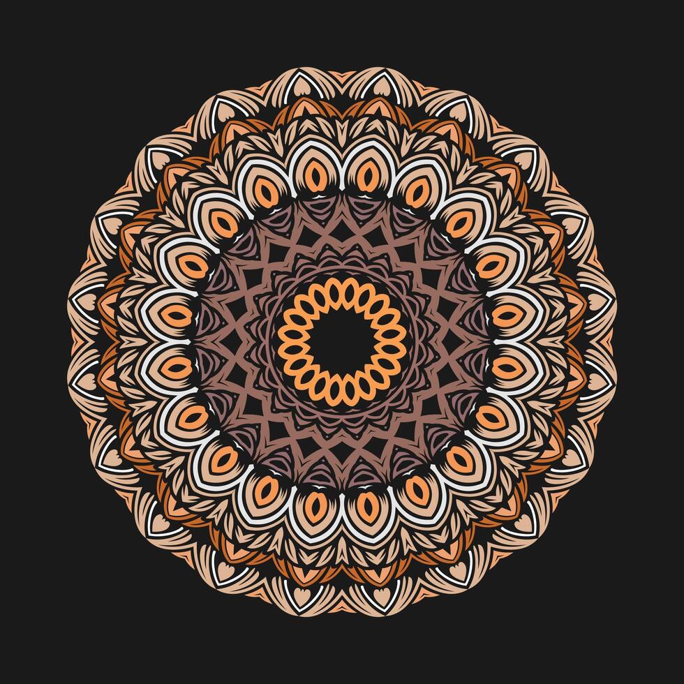 Mandala pattern art background free vector