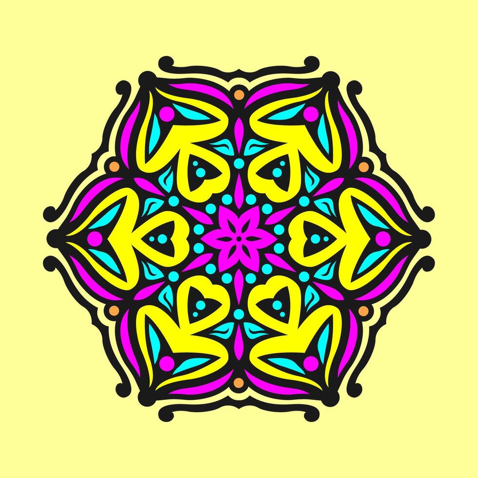 Mandala pattern art background free vector