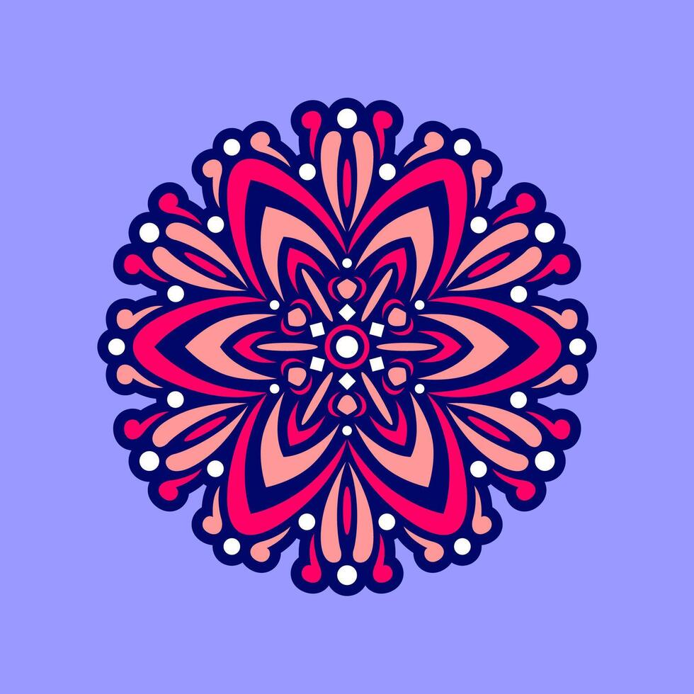 Mandala pattern art background free vector