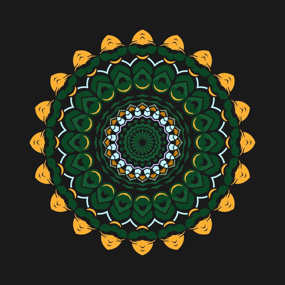 Mandala pattern art background free vector