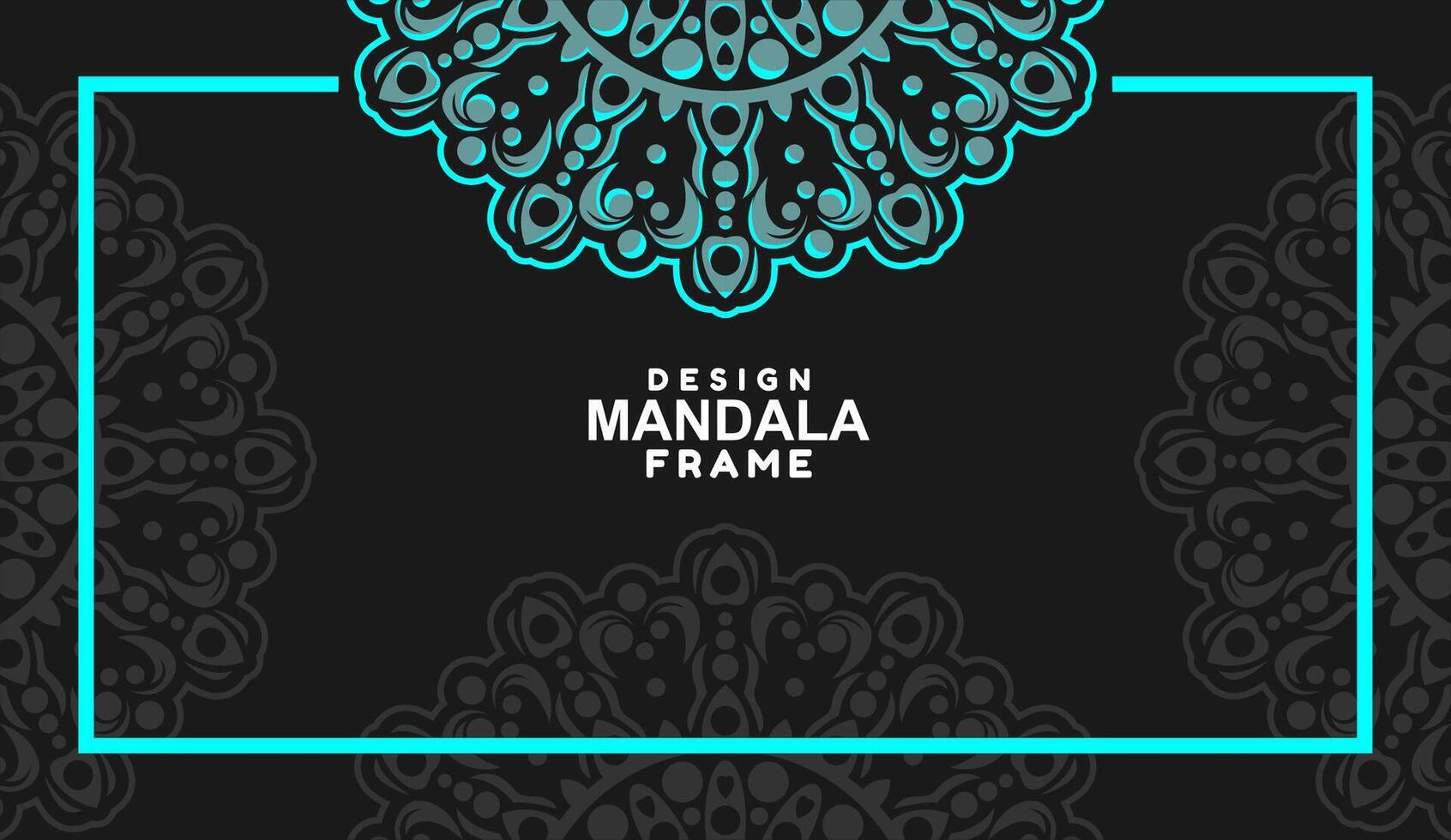 background with mandala frame Free Vector
