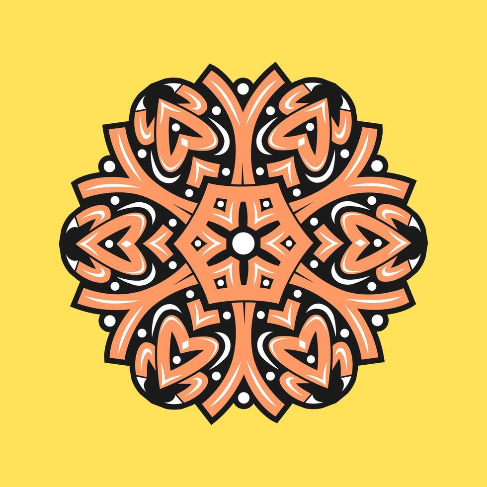 Mandala pattern art background free vector