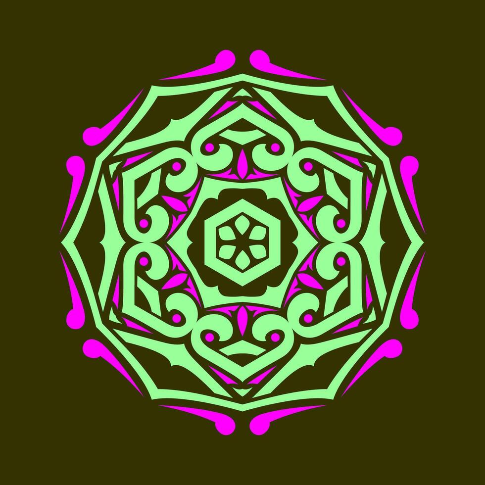 Mandala pattern art background free vector