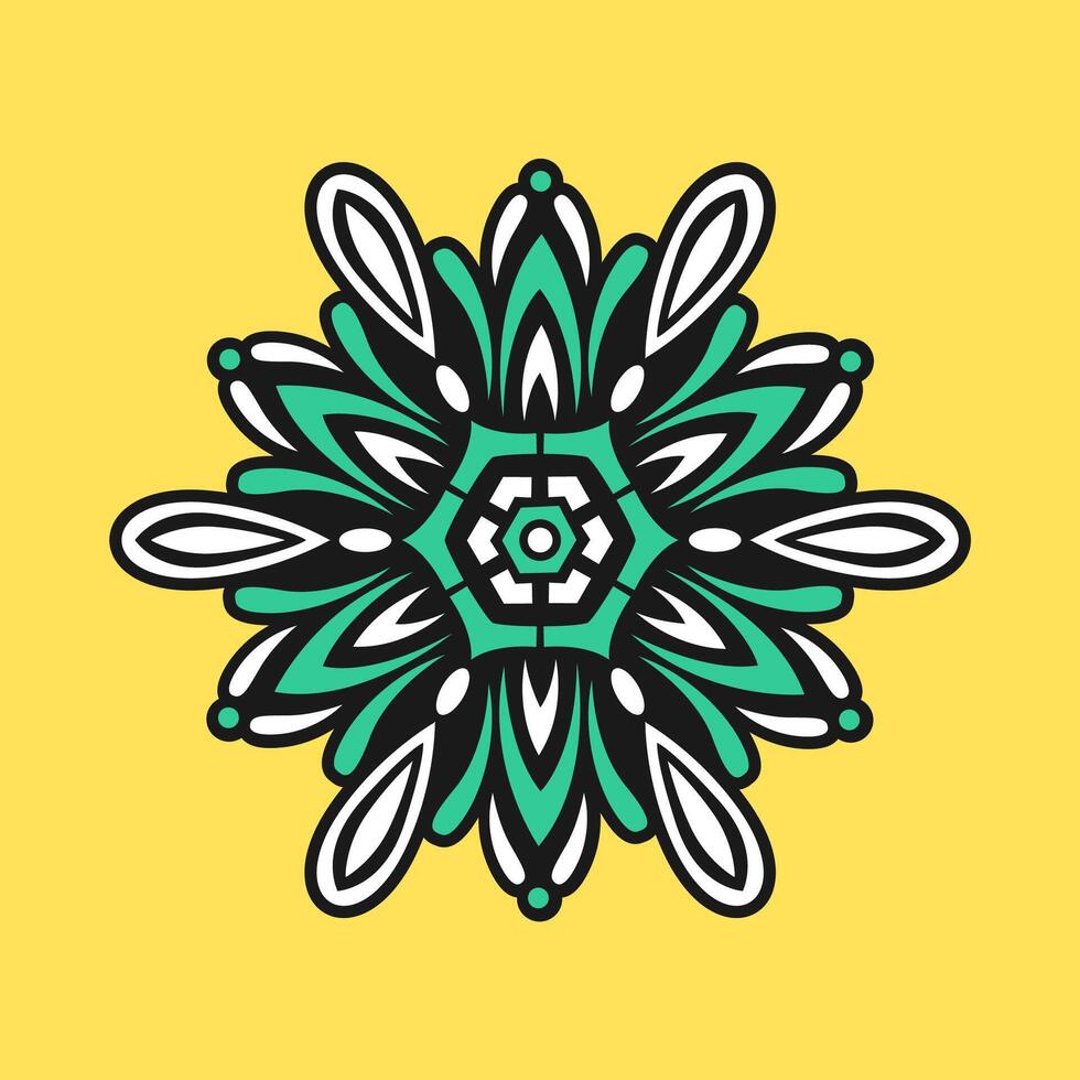 Mandala pattern art background free vector