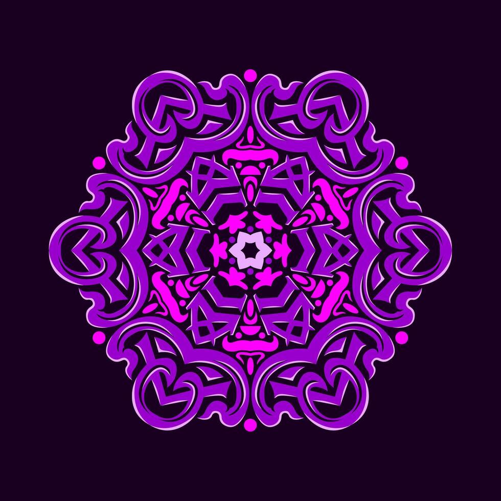 Mandala pattern art background free vector