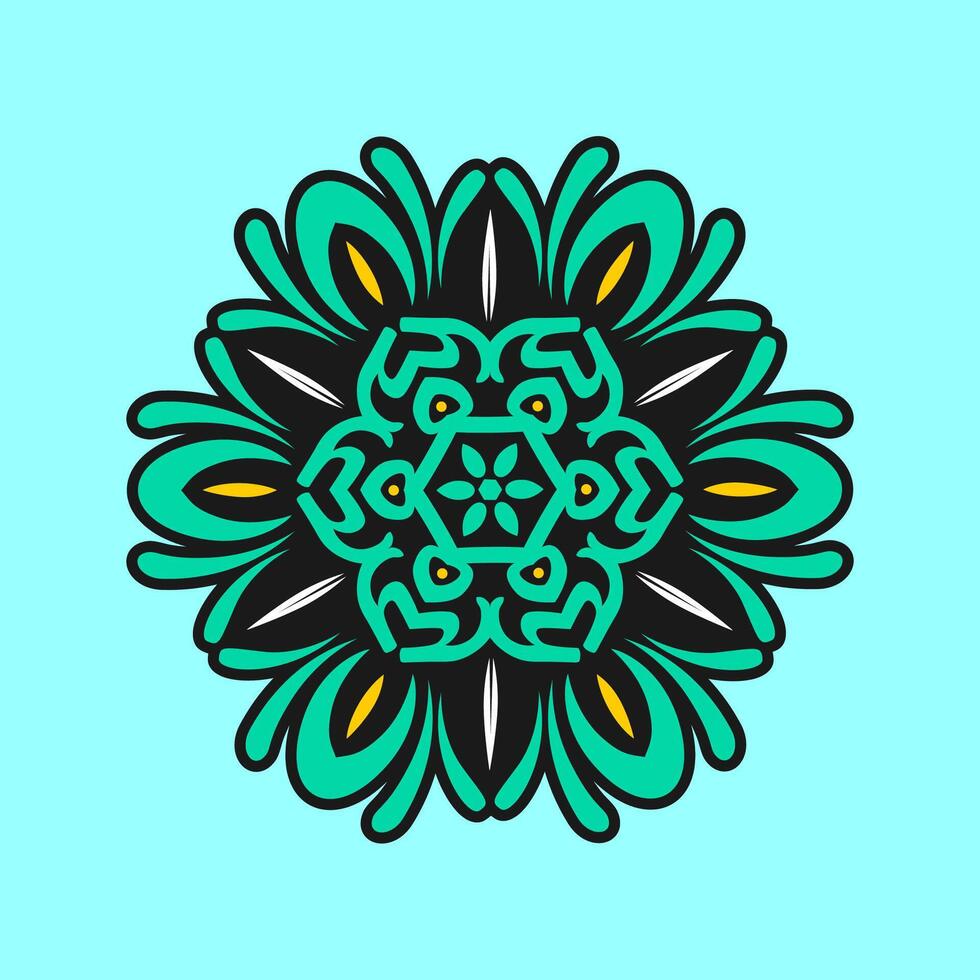 Mandala pattern art background free vector