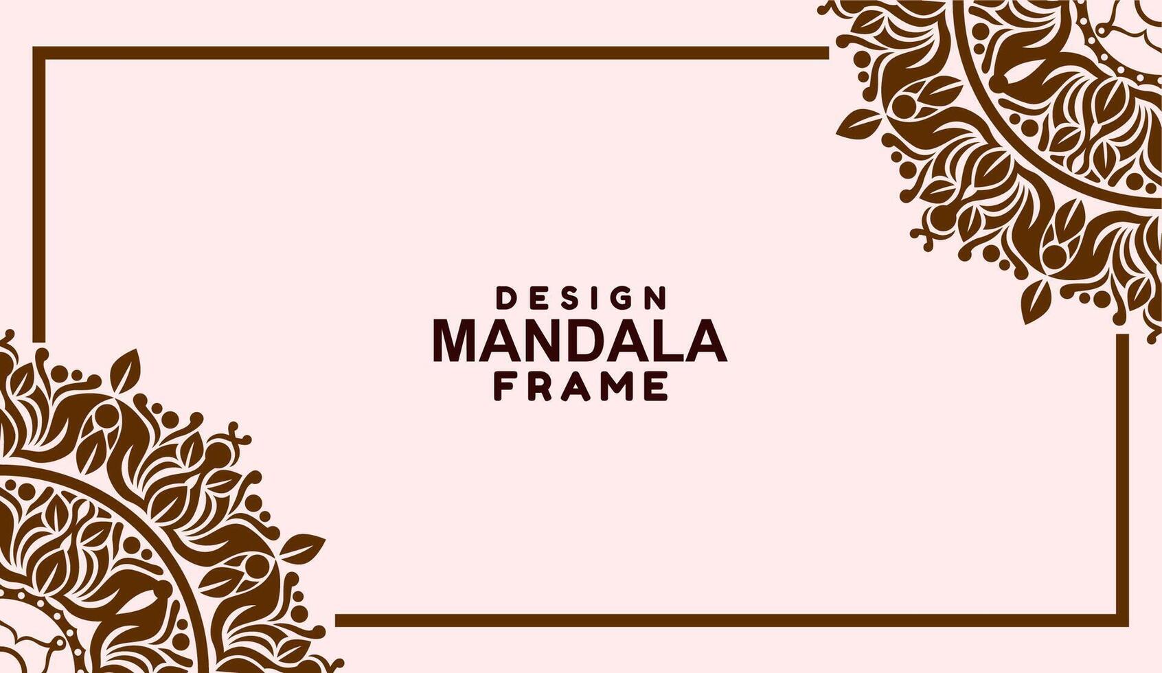 background with mandala frame Free Vector