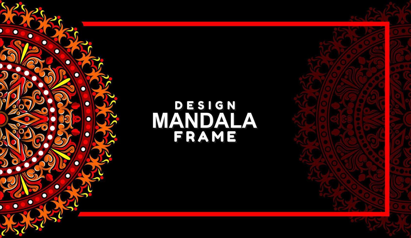 background with mandala frame Free Vector