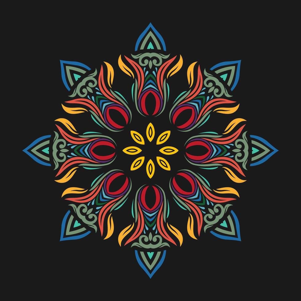 Mandala pattern art background free vector