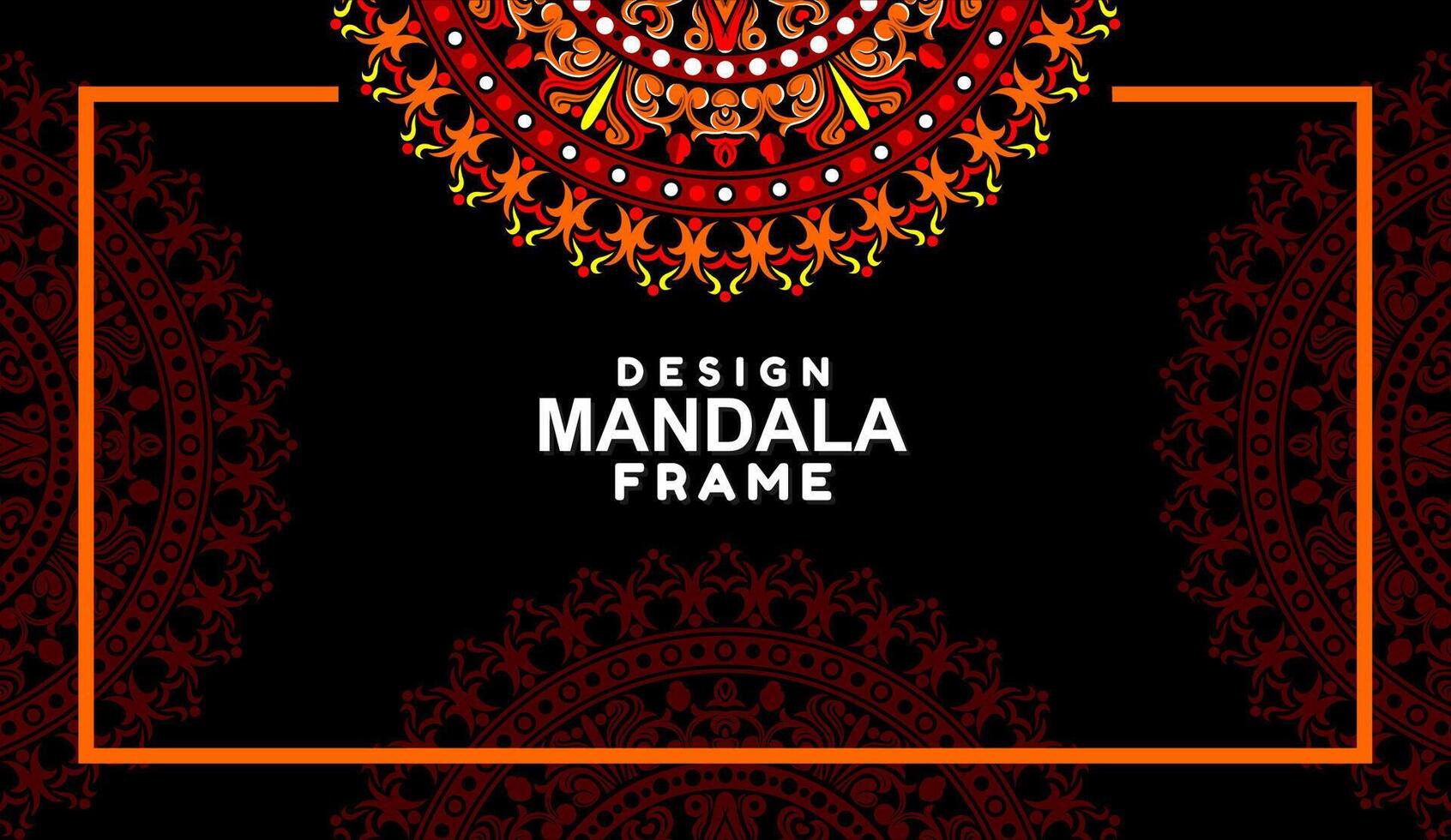 background with mandala frame Free Vector