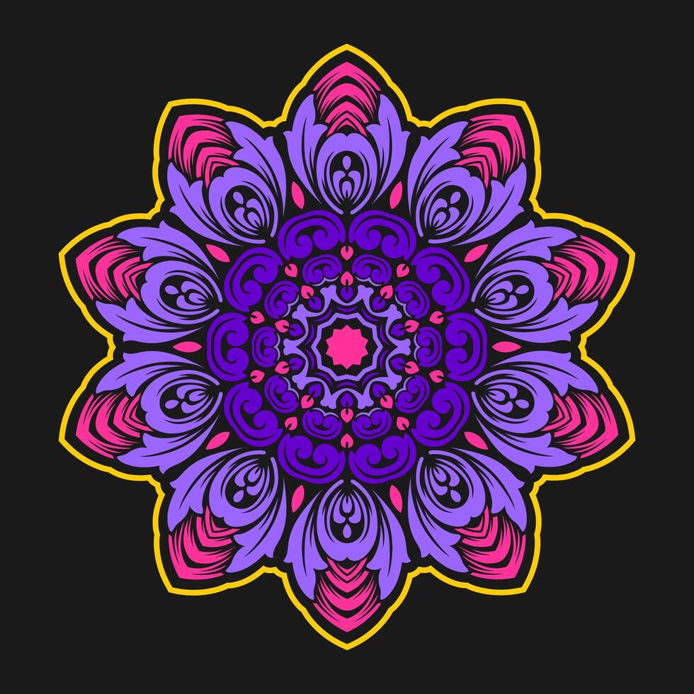 Mandala pattern art background free vector