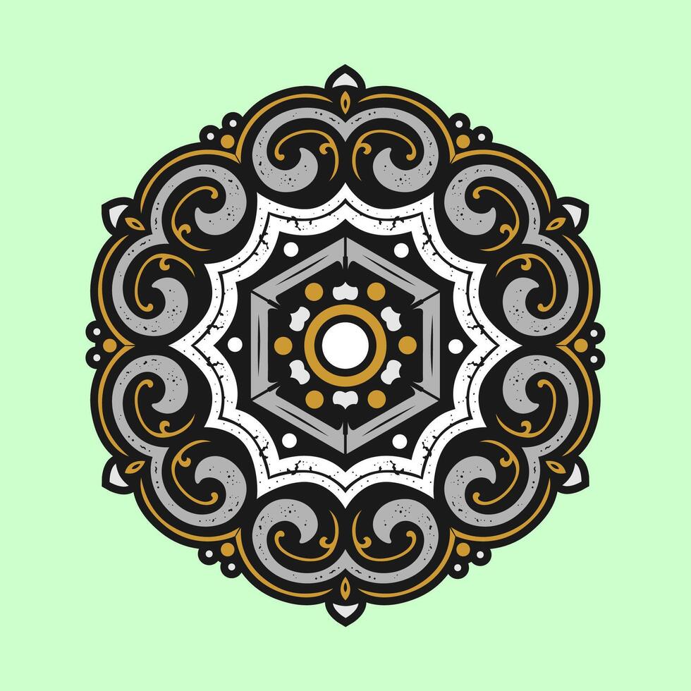 Mandala pattern art background free vector