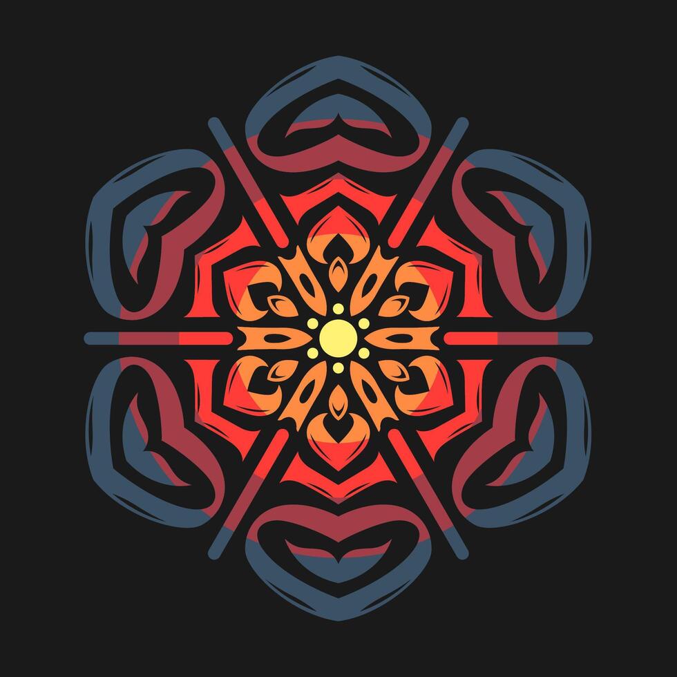 Mandala pattern art background free vector