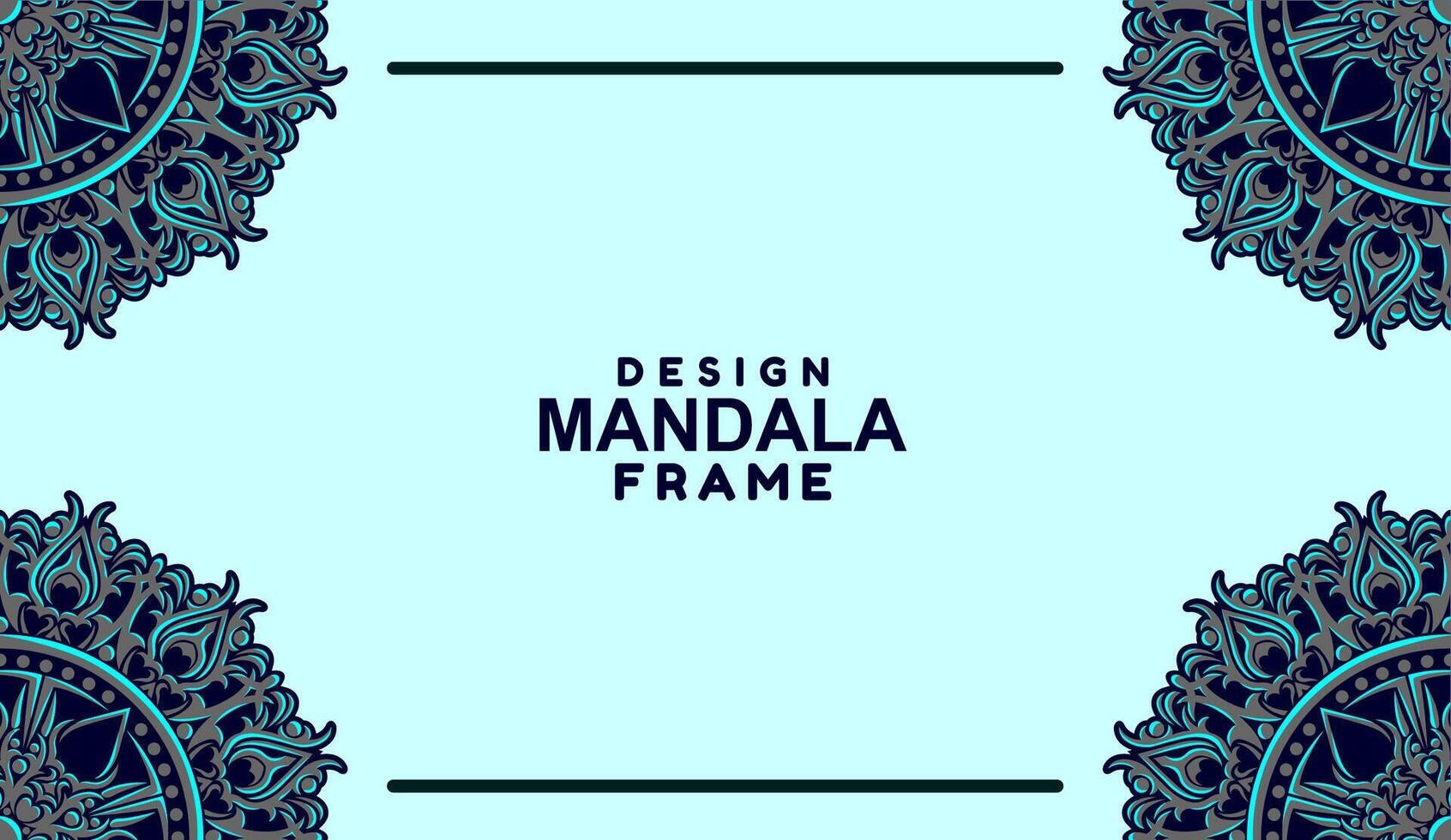 background with mandala frame Free Vector