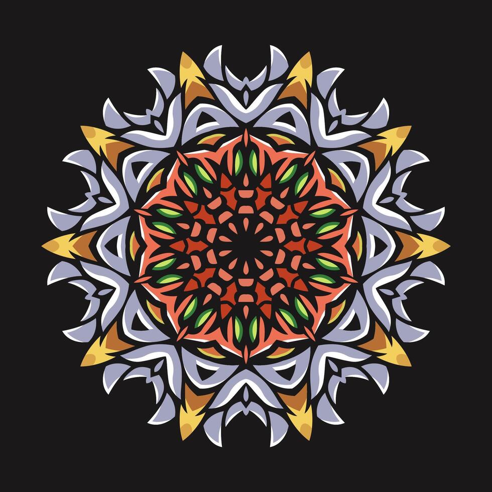 Mandala pattern art background free vector