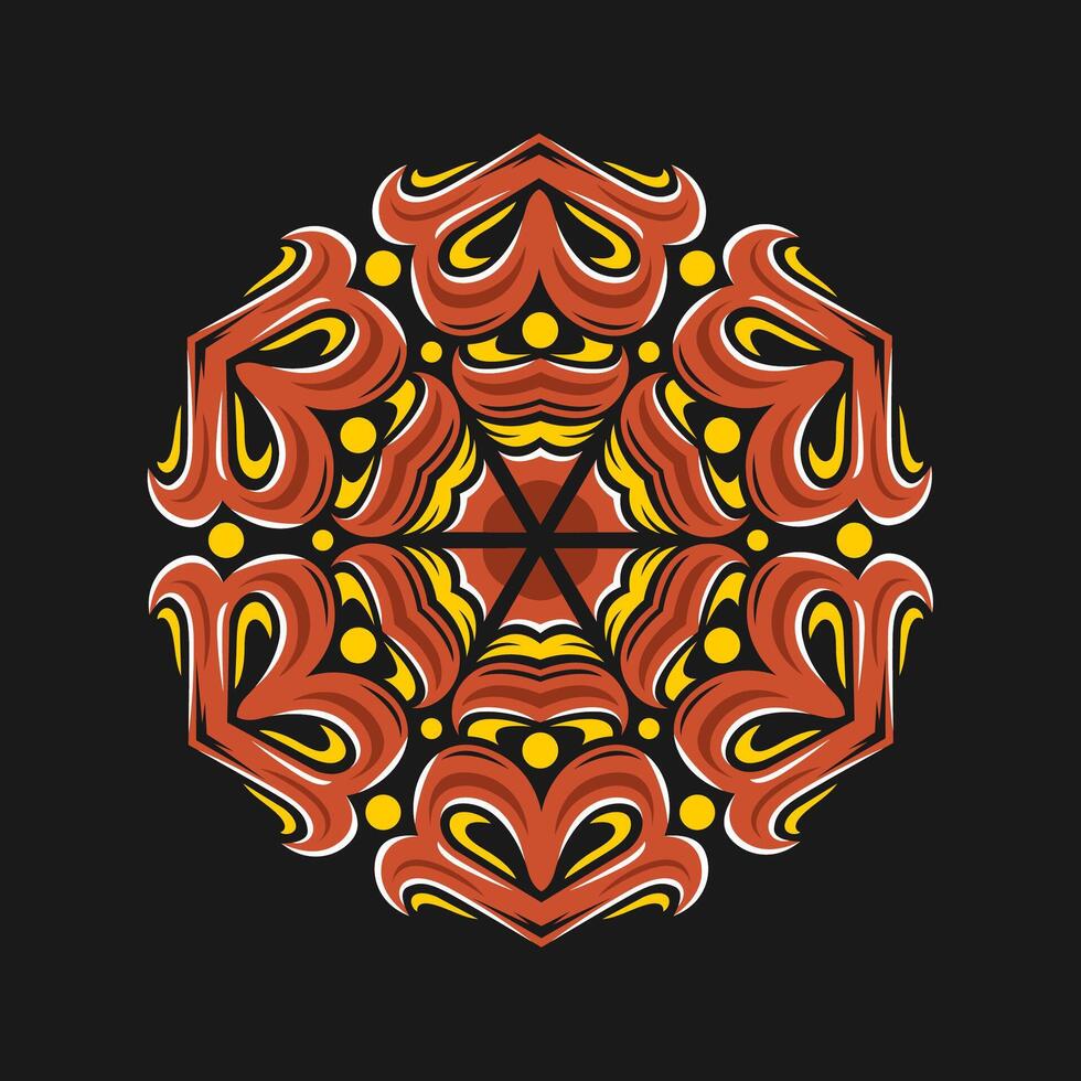 Mandala pattern art background free vector