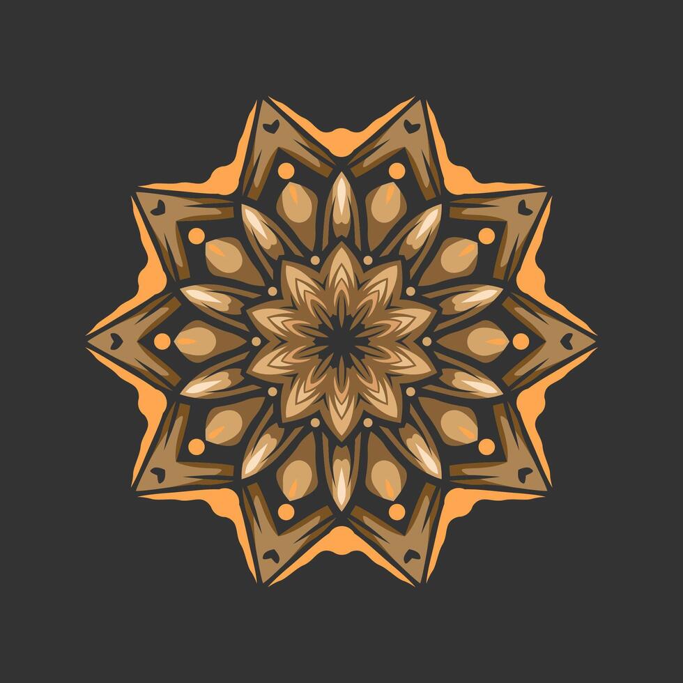 Mandala pattern art background free vector
