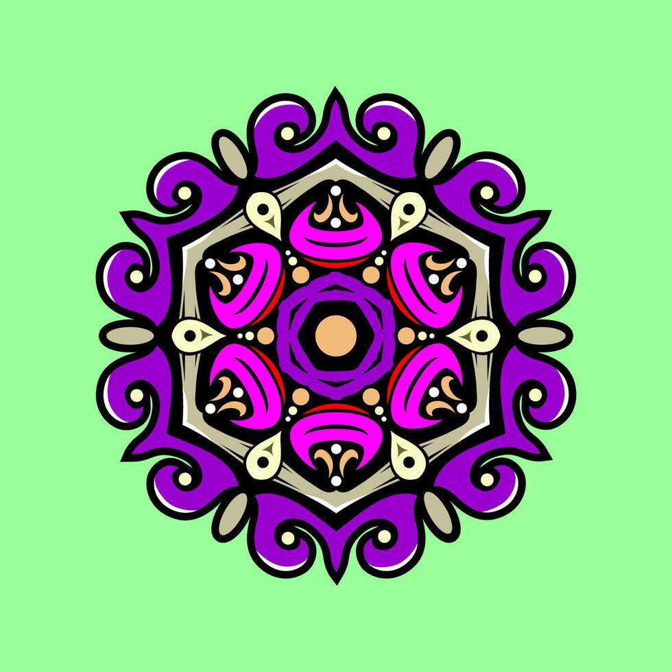 mandala modelo Arte antecedentes gratis vector