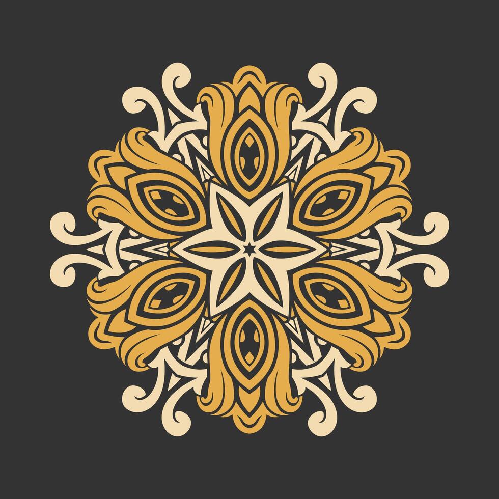 Mandala pattern art background free vector