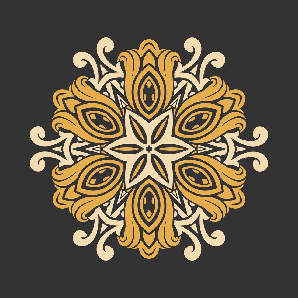 Mandala pattern art background free vector