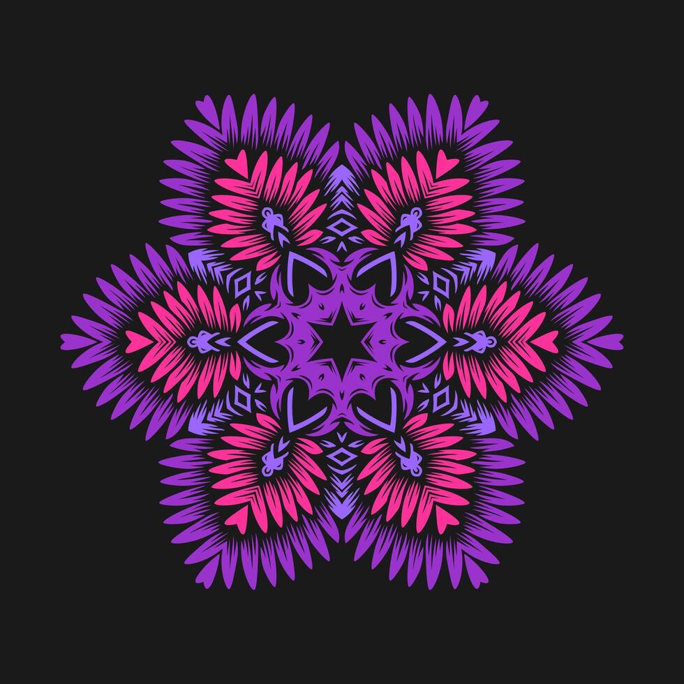 Mandala pattern art background free vector