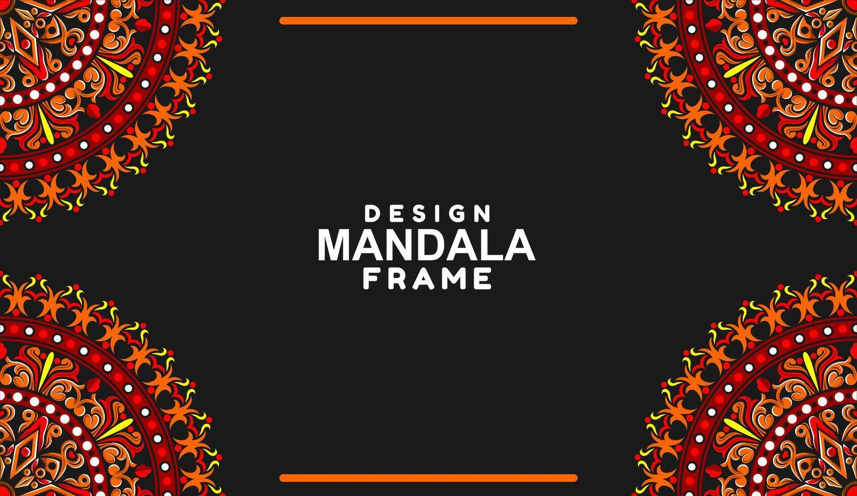 background with mandala frame Free Vector