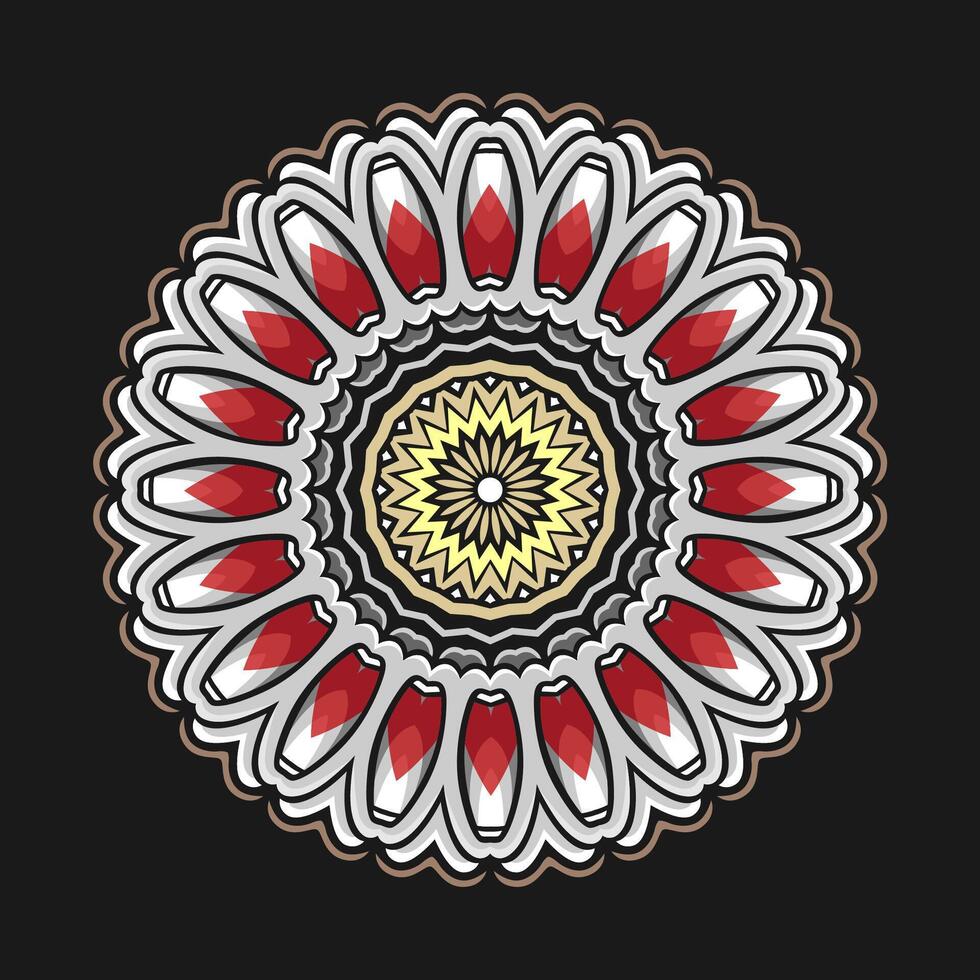 Mandala pattern art background free vector
