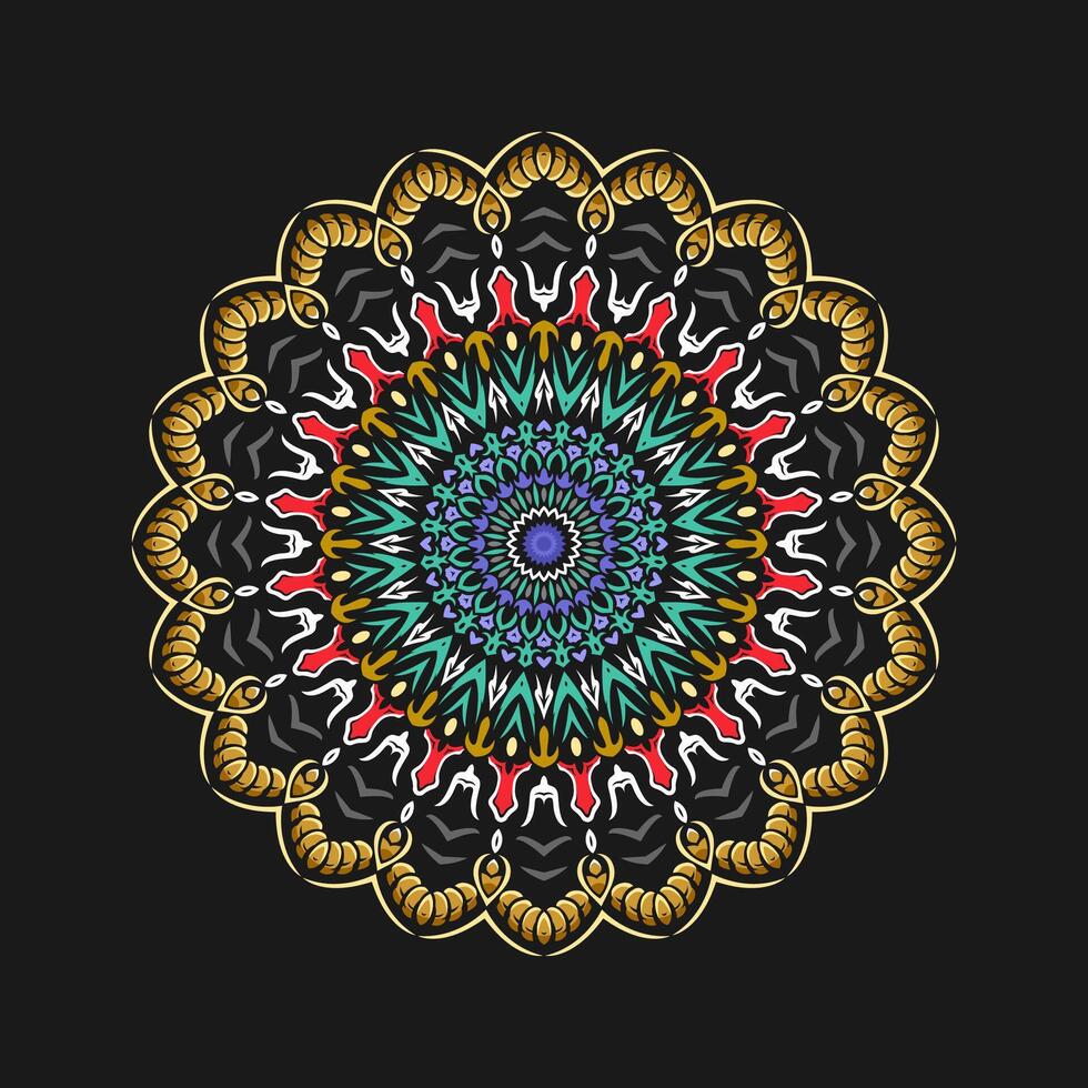 Mandala pattern art background free vector