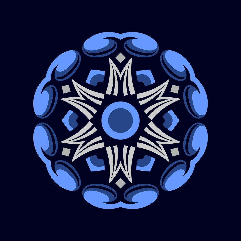 Mandala pattern art background free vector