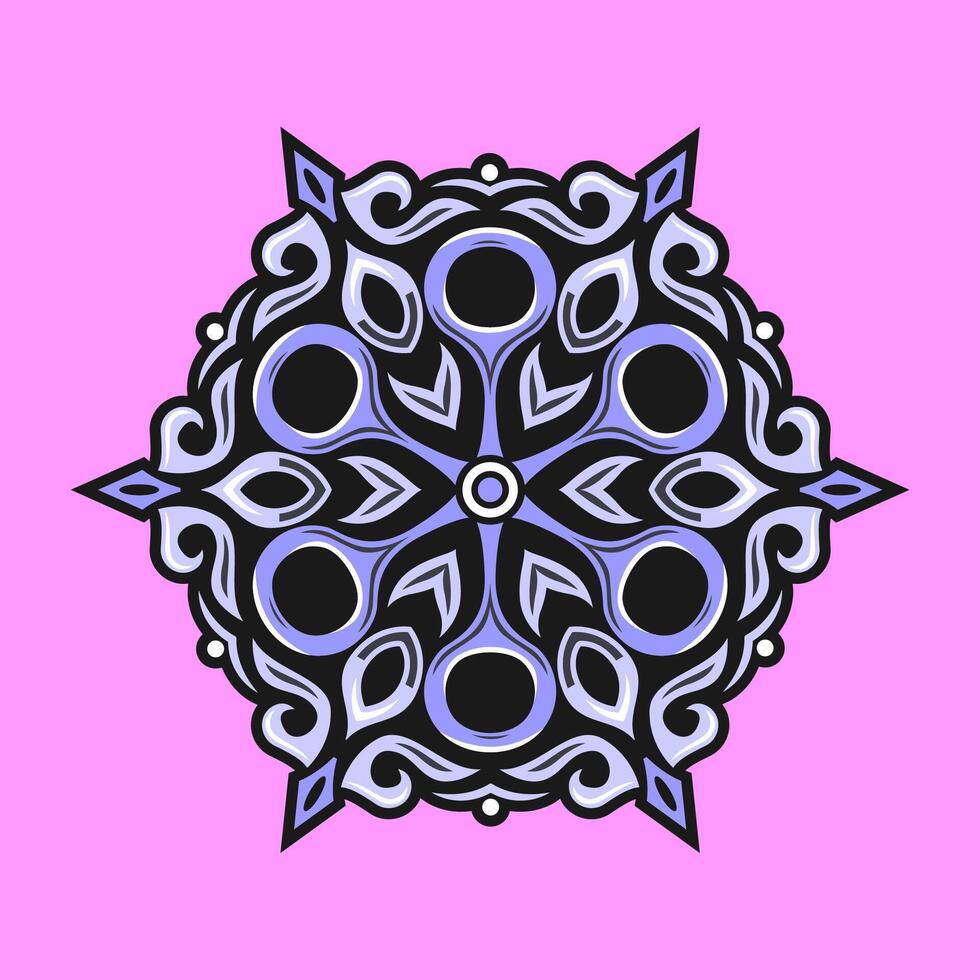 Mandala pattern art background free vector