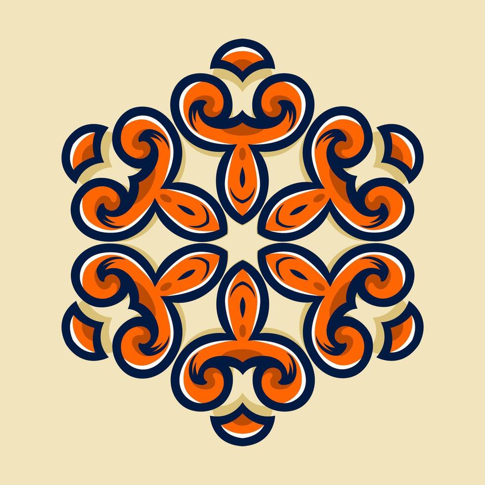 Mandala pattern art background free vector