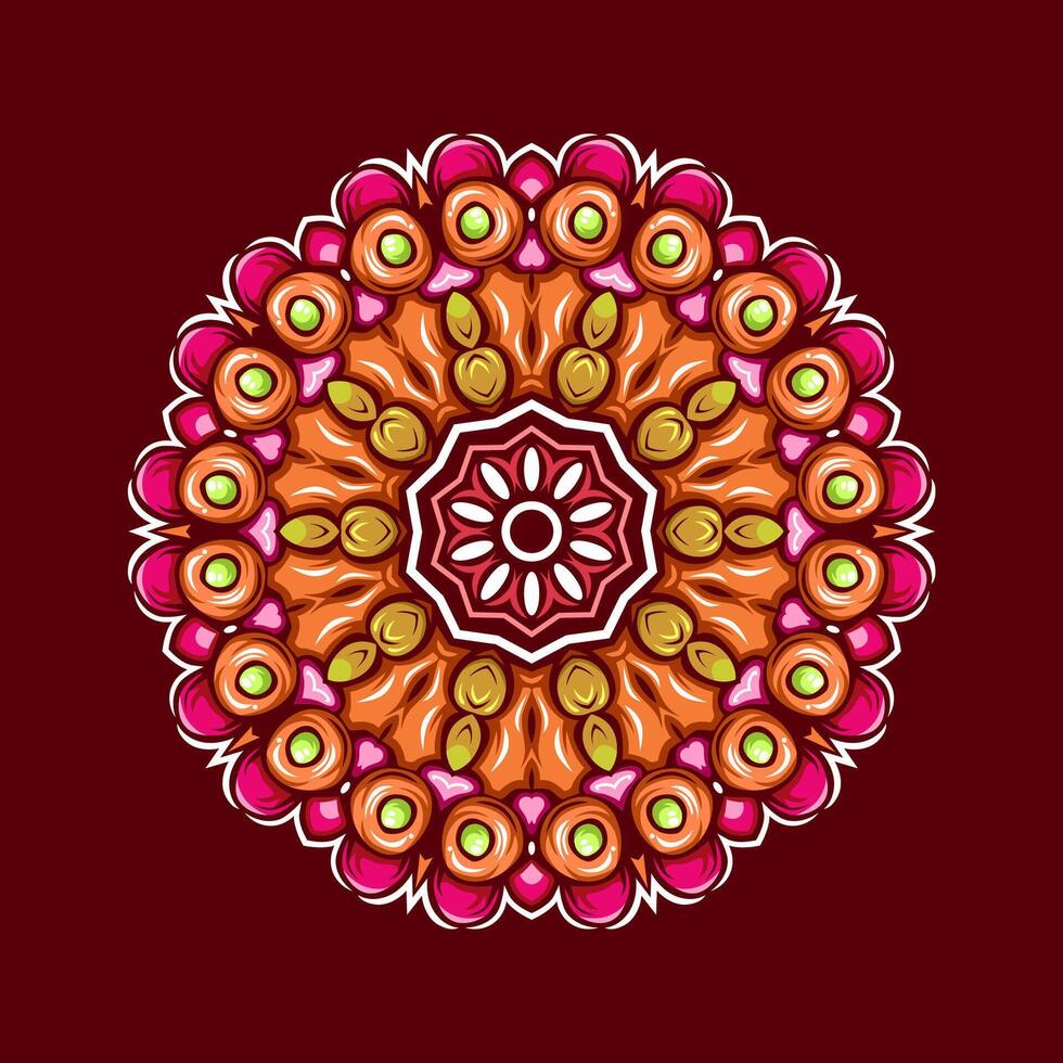 mandala modelo Arte antecedentes gratis vector