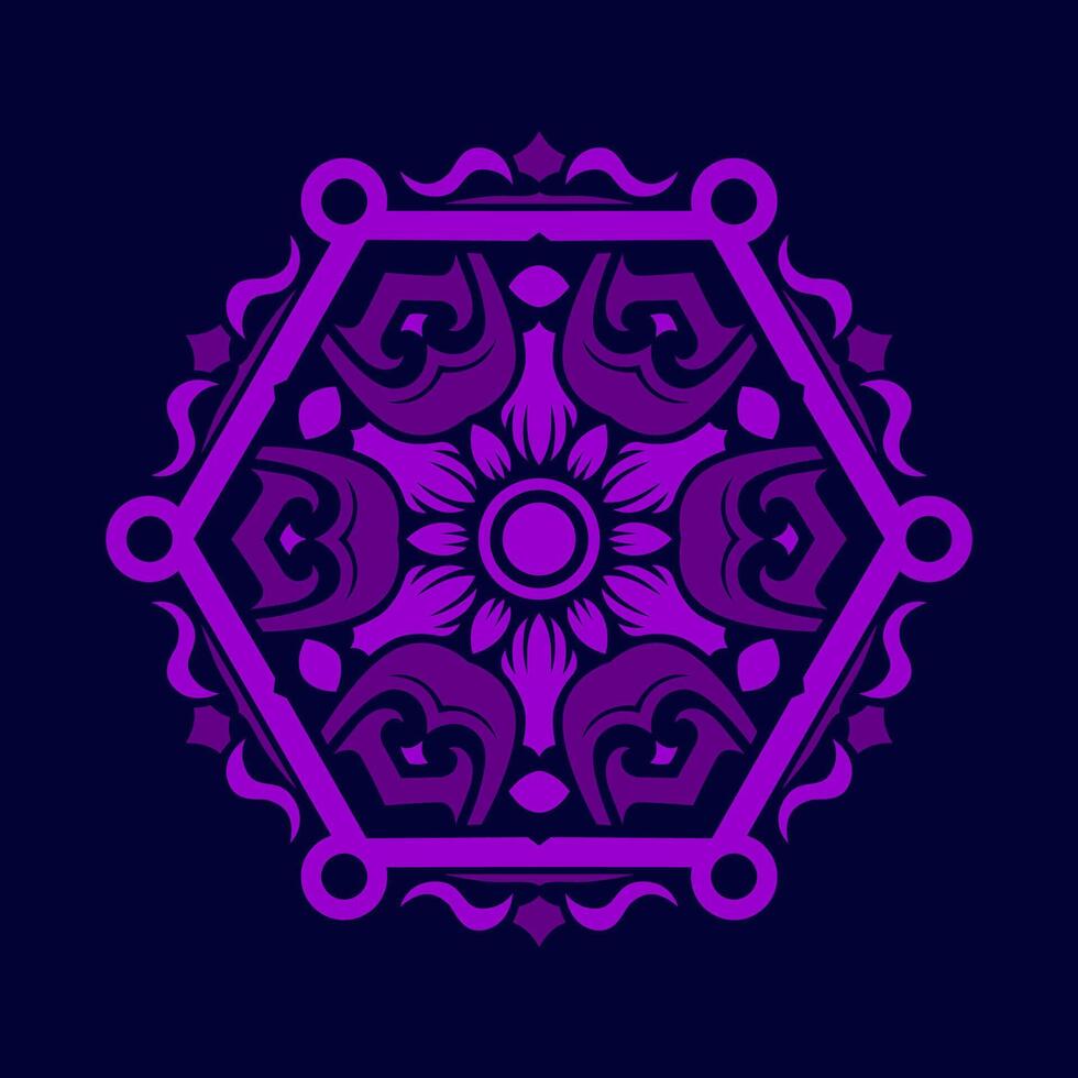 Mandala pattern art background free vector