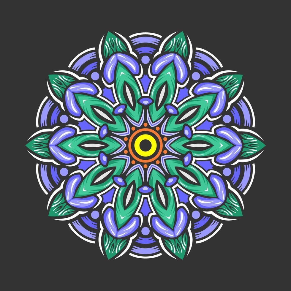 Mandala pattern art background free vector